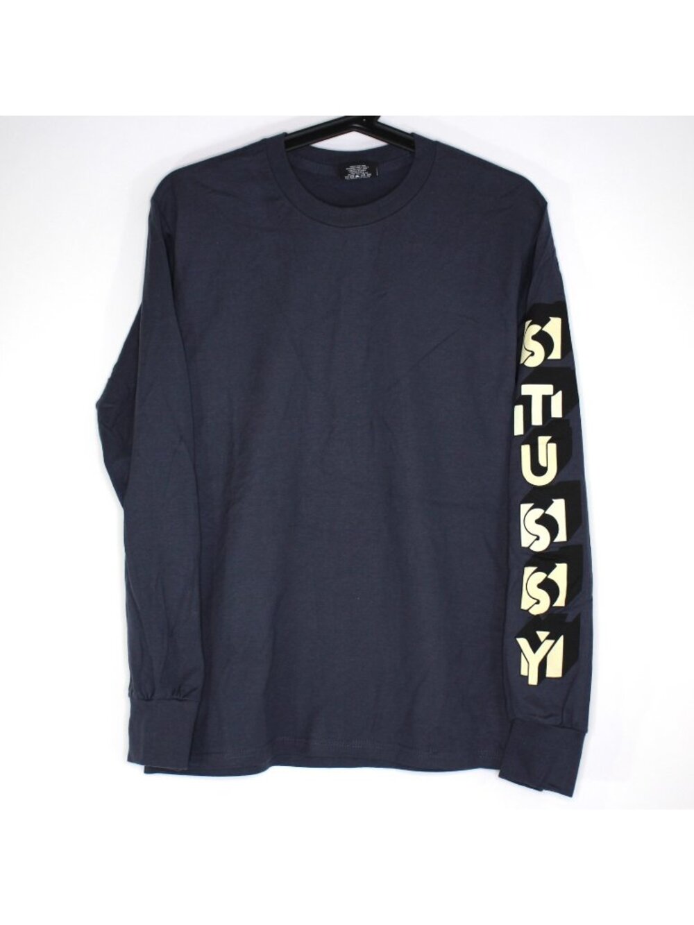 Stussy Mens Small Spell Out Long Sleeve T-Shirt NEW Q1135